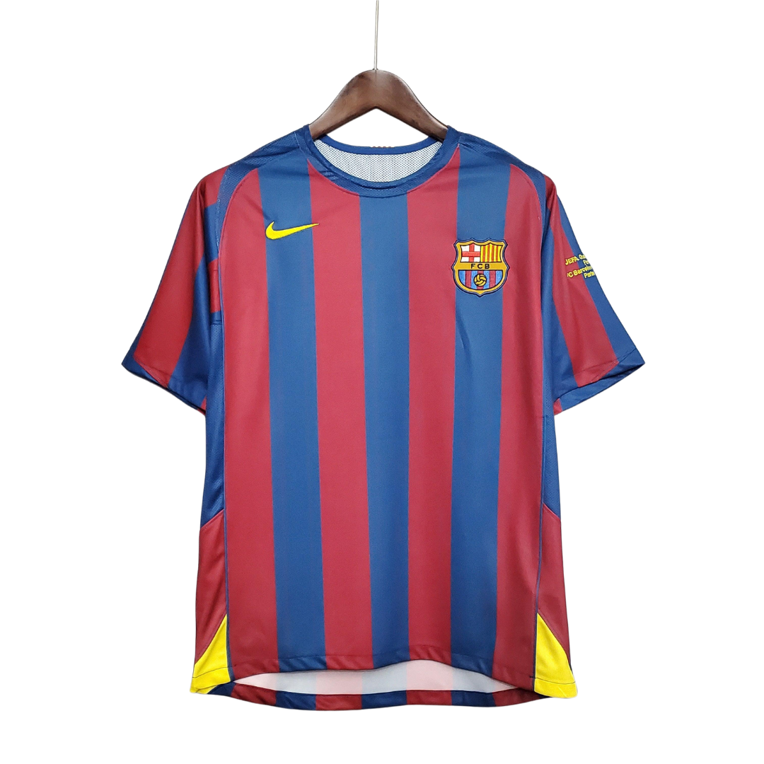 Camisa Retrô FC Barcelona 2005/06 Home Champions League Edition