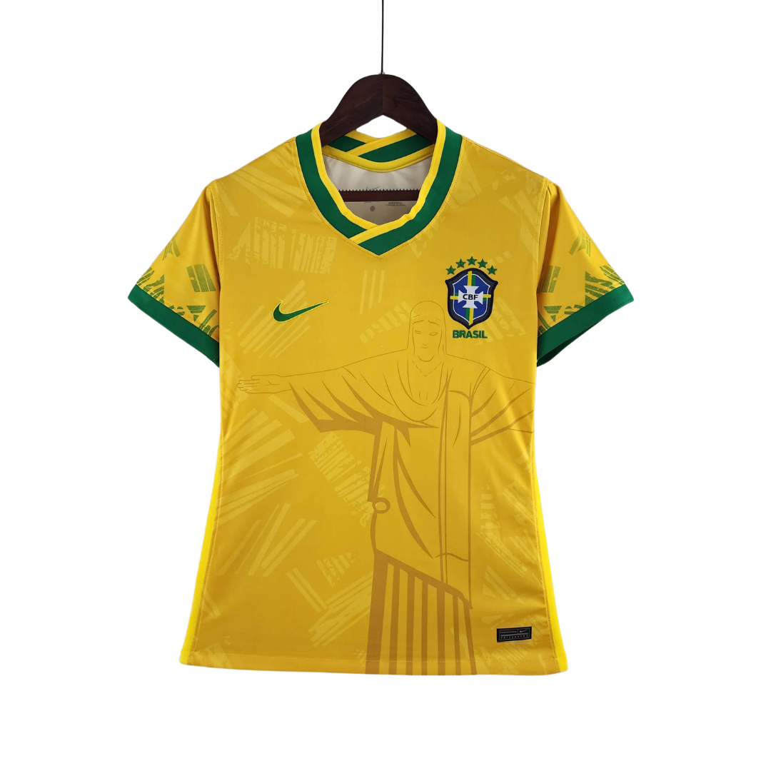 Camisa Feminina Seleção Brasil 2022/22 Amarelo Conceito