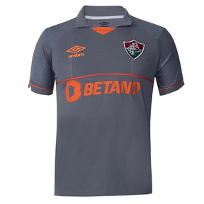 Camisa Fluminense Umbro 23/24 Goleiro Cinza/Laranja